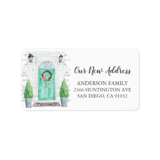 Front Door New Address Return Address Label (Front)