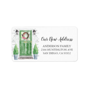 Front Door New Address Return Address Label