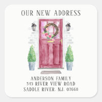 Front Door | New Home Address Label Sticker