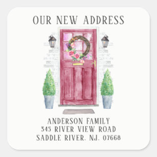 Front Door   New Home Address Label Sticker