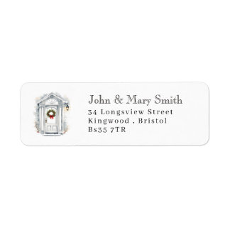 Front Door Return Address Sticker | Christmas