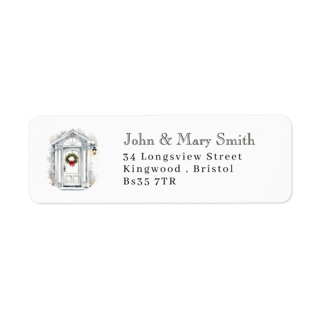  Front Door Return Address Sticker | Christmas (Front)