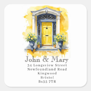 Front Door Return Address Sticker Custom