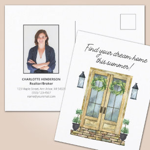 Front Door Summer Real Estate Marketing Postcard
