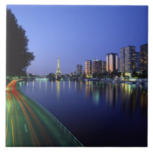 Front du Seine and Eiffel Tower, Paris, France 2 Tile