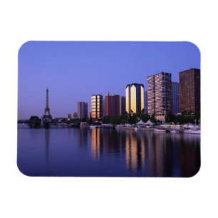 Front du Seine and Eiffel Tower, Paris, France Magnet