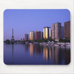 Front du Seine and Eiffel Tower, Paris, France Mouse Pad