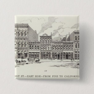 Front East side Pine and California 15 Cm Square Badge