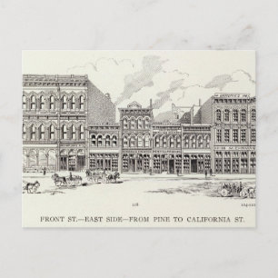 Front East side Pine and California Postcard