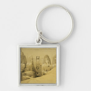 Front Elevation of the Great Temple of Aboo Simbel Key Ring