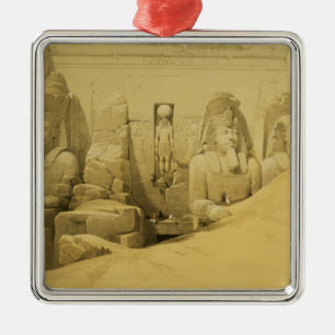 Front Elevation of the Great Temple of Aboo Simbel Metal Tree Decoration