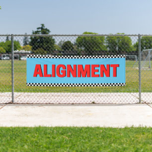 Front End Alignment Automotive Shop Large Blue Banner