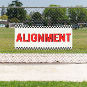Front End Alignment Automotive Shop Large White Banner