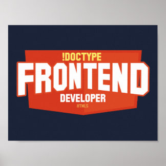 Front end developer poster