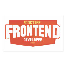 front end developer stickers