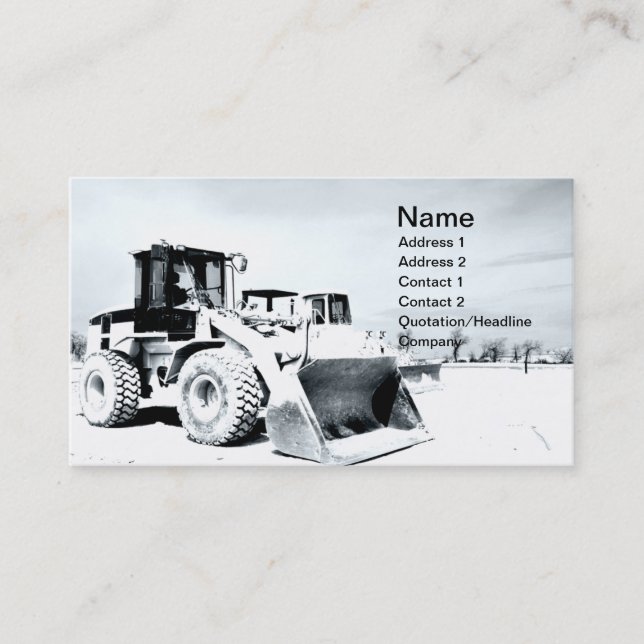 front end loader business card (Front)