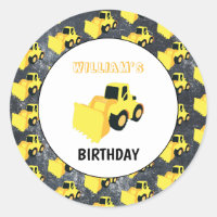 Front End Loader Construction Truck Birthday