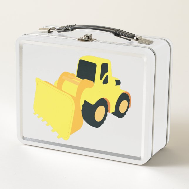 Front End Loader Construction Truck Metal Lunch Box (Front)