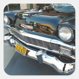 Front of a Classic 1956 Chevy Bel Air Hot Rod Square Sticker