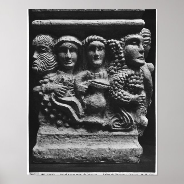 Front of an altar used as a font depicting poster (Front)