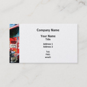 Front of Fire Engine - Platinum Finish Business Card