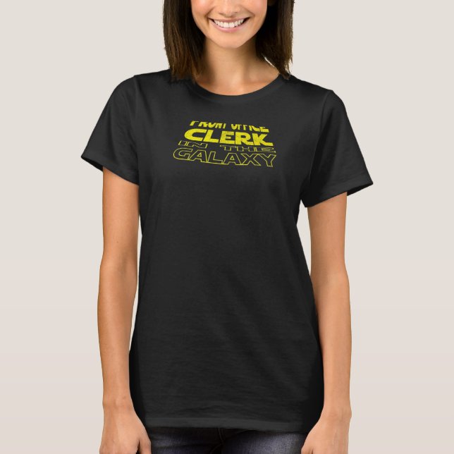 Front Office Clerk  Space Backside T-Shirt (Front)