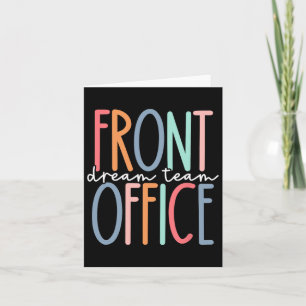Front Office Dream Team School Secretary Front Off Card