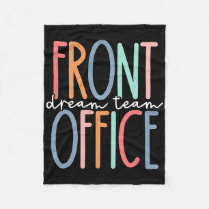Front Office Dream Team School Secretary Front Off Fleece Blanket