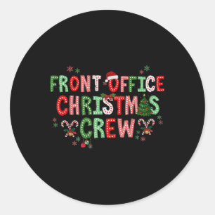 Front Office Squad Christmas Office Staff Admin Me Classic Round Sticker