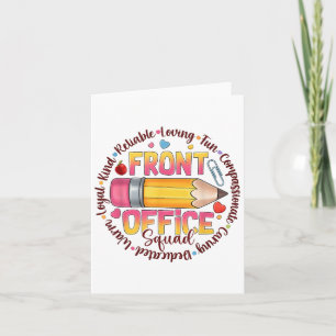 Front Office Squad Colourful Team Appreciation Quo Card