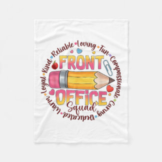 Front Office Squad Colourful Team Appreciation Quo Fleece Blanket
