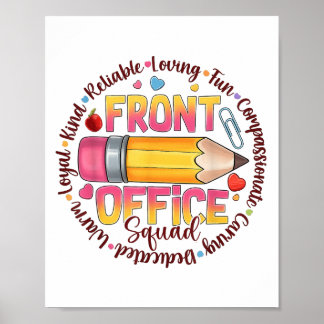 Front Office Squad Colourful Team Appreciation Quo Poster