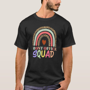 Front Office Squad Leopard Rainbow Back To School T-Shirt