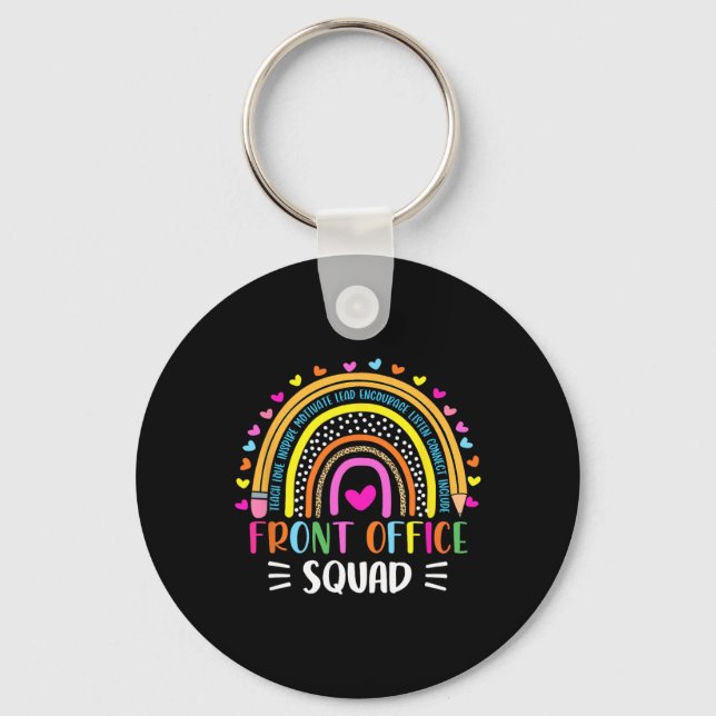 Front Office Squad School Secretary Admin Apprecia Key Ring (Front)