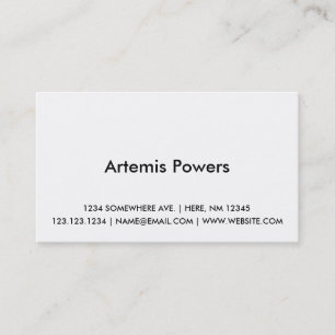 Front only simple business card design