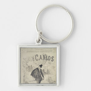 Front page of 'Le Journal Amusant' Key Ring