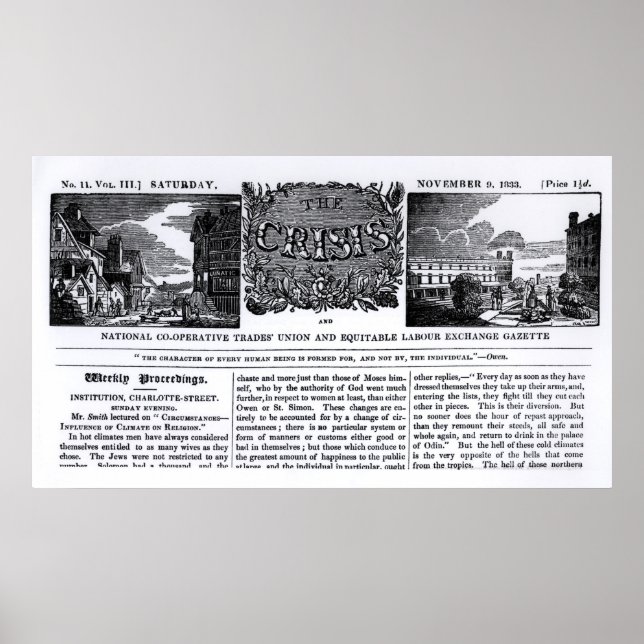 Front page of the 'National Co-operative Trades' Poster (Front)