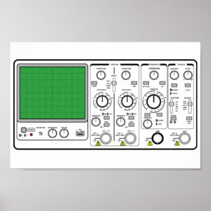 Front Panel Generic Oscilloscope Voltage Tester Poster