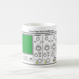 Front Panel of an Oscilloscope Voltage Tester Coffee Mug