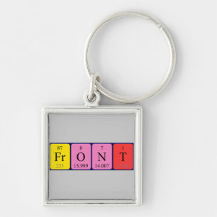 Front periodic table keyring