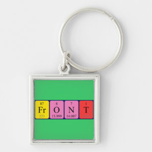 Front periodic table keyring