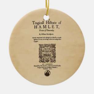 Front Piece to Hamlet Quarto (1605 version) Ceramic Ornament