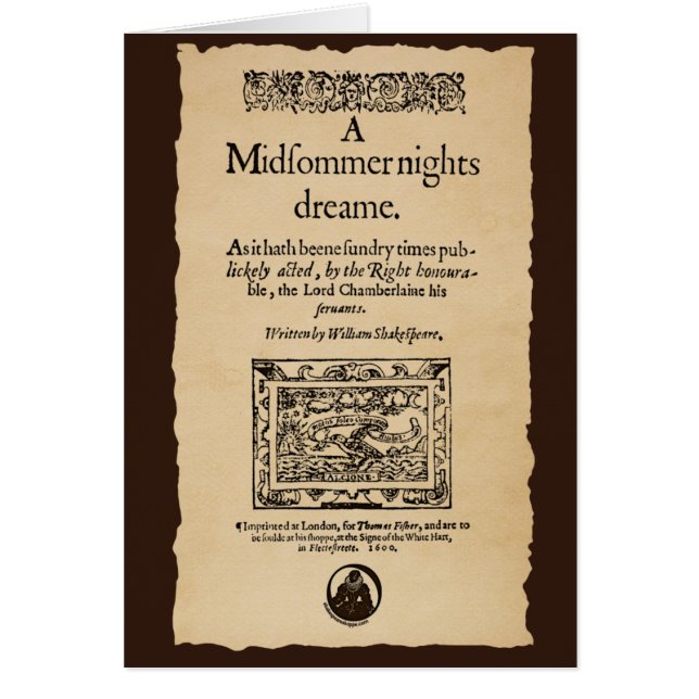 Front Piece to the A Midsummer Nights Dream Quarto (Front)