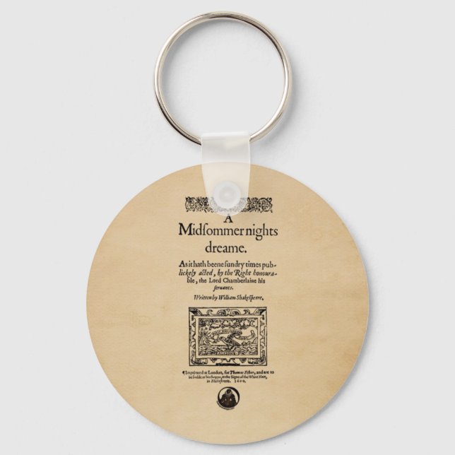 Front Piece to the A Midsummer Nights Dream Quarto Key Ring (Front)