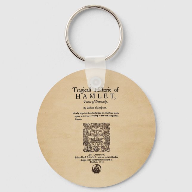 Front Piece to the Hamlet Quarto (1605 version) Key Ring (Front)
