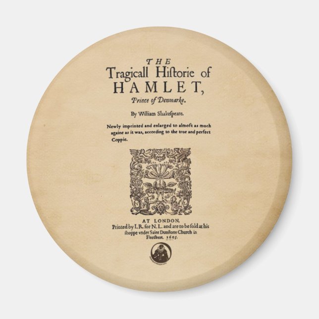 Front Piece to the Hamlet Quarto (1605 version) Magnet (Front)
