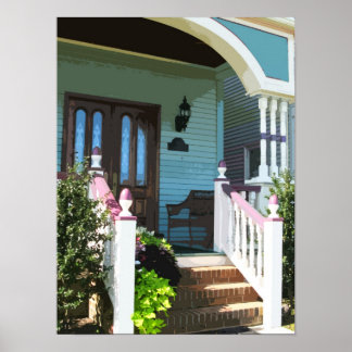 Front Porch in Ocean Grove NJ Poster