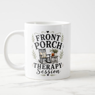 Front Porch Therapy Session Large Coffee Mug