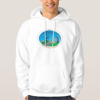 Front Print Autumn Run Hooded Sweatshirt