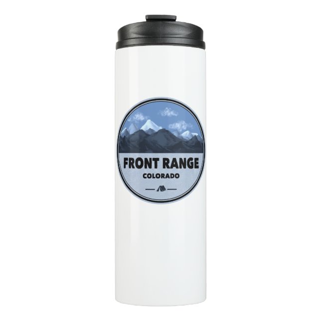 Front Range Mountains Colorado Camping Thermal Tumbler (Front)